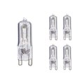 Bulbrite Pack of 5 Halogen T4 Bi-Pin Base G9 Light Bulb, 35 Watt, Clear, 5PK 860827